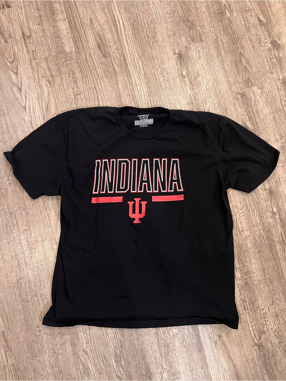 Fanatics Black Indiana Graphic Tee with Red Logo